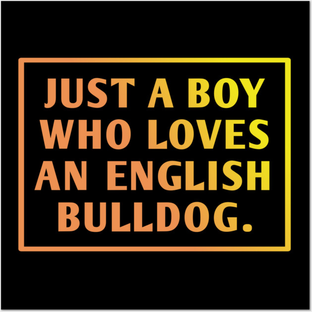English Bulldog Wall Art by BlackMeme94