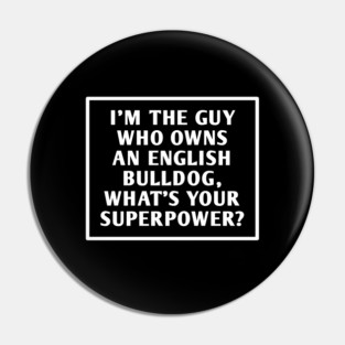 English Bulldog Pin