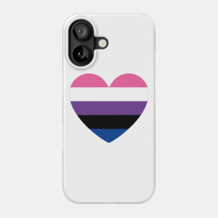 LGBT | Genderfluid Pride Flag Heart Phone Case