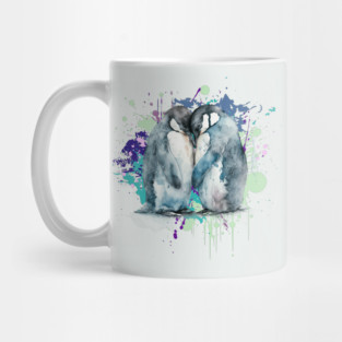 Watercolor Penguins Mug
