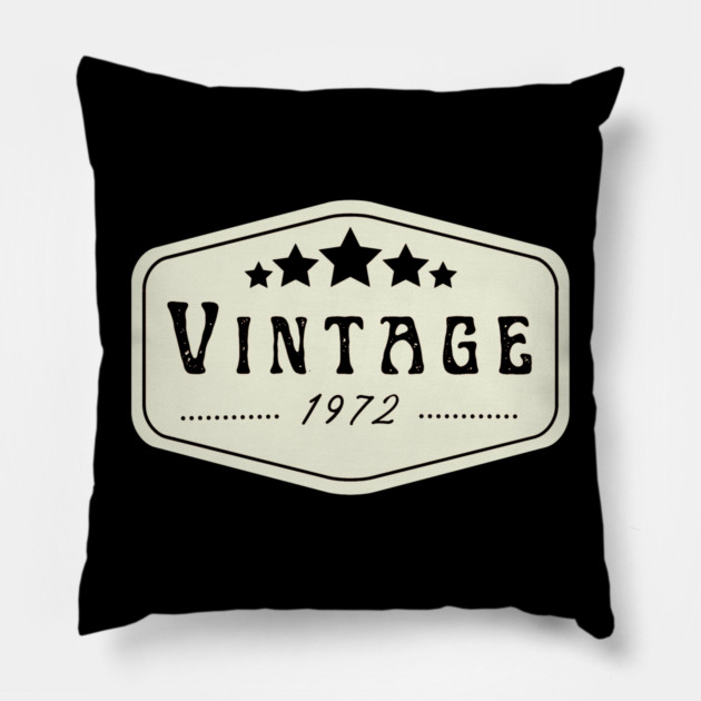 Vintage 1972 Pillow by Pixel Threads 