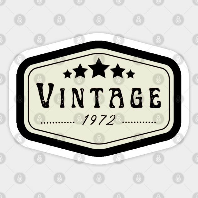 Vintage 1972 Sticker by Pixel Threads 