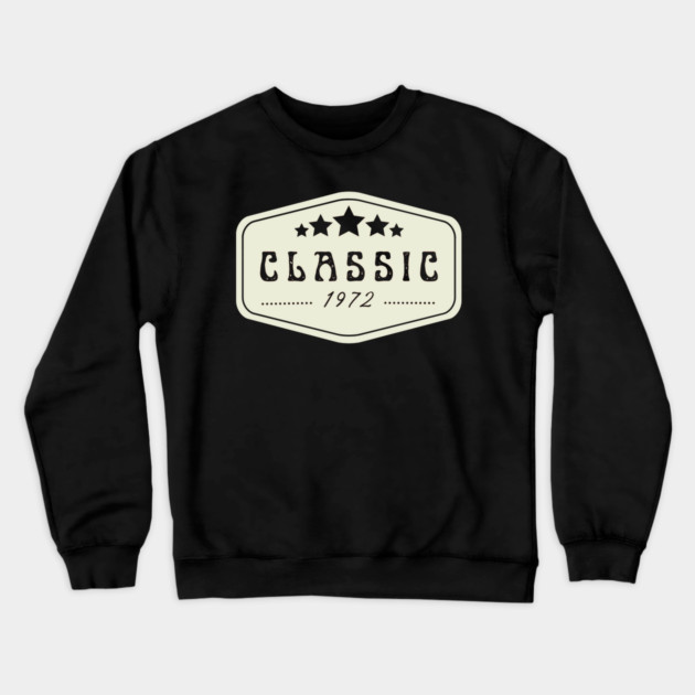 Classic 1972 Crewneck Sweatshirt by Pixel Threads 