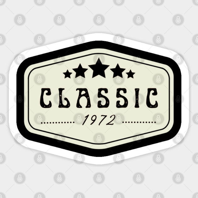 Classic 1972 Sticker by Pixel Threads 