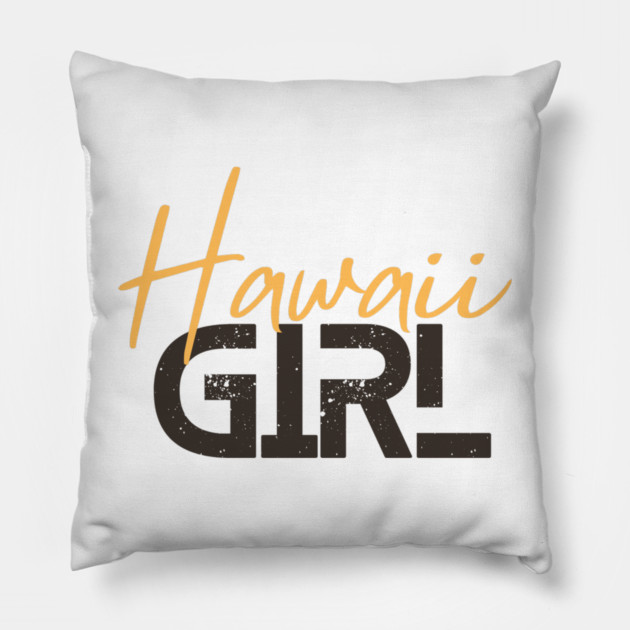 Hawaii girl Pillow by Pixel Threads 