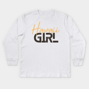 Hawaii girl Kids Long Sleeve T-Shirt