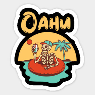 Oahu Hawaii USA Sticker