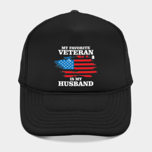 My Favorite Veteran Is My Husband, Us Veterans Day Gift, Us Marine Veteran Hat