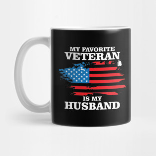 My Favorite Veteran Is My Husband, Us Veterans Day Gift, Us Marine Veteran Mug