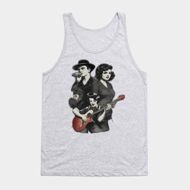 Vintage Music Group Tank Top by Pixel Threads 