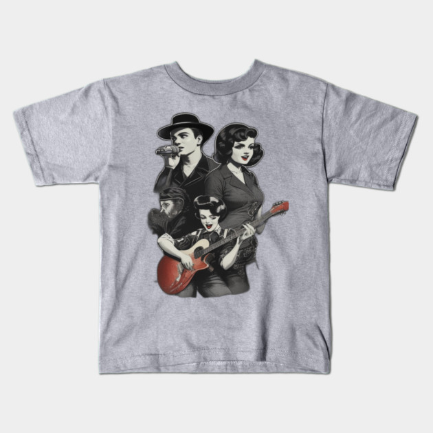 Vintage Music Group Kids T-Shirt by Pixel Threads 