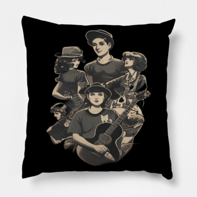 Vintage Music Group Pillow by Pixel Threads 