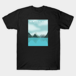 New Zealand Travel Poster T-Shirt