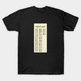 Vintage Library "Due Date" Card T-Shirt