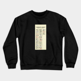 Vintage Library "Due Date" Card Crewneck Sweatshirt