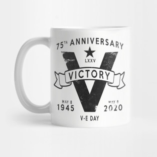 V-E Day 75th Anniversary V for Victory Vintage Mug
