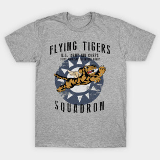 Flying Tigers Squadron Vintage WWII Design T-Shirt