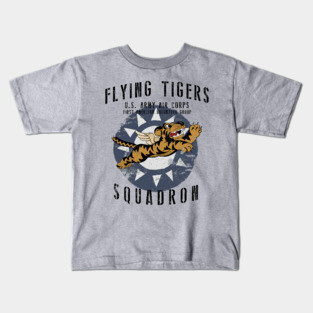 Flying Tigers Squadron Vintage WWII Design Kids T-Shirt