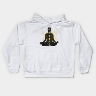 Metatron's Cube Chakra Healing Meditation Kids Hoodie