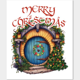 Whimsical Halfling Hole by Christmas - Fantasy Posters and Art
