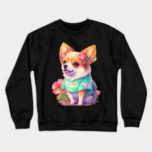 Dog Hawaiian Crewneck Sweatshirt