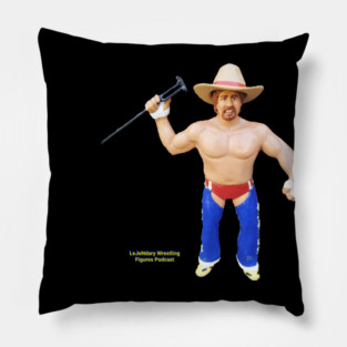 LeJeNdary Wrestling Figures Podcast Blue Chaps Pillow
