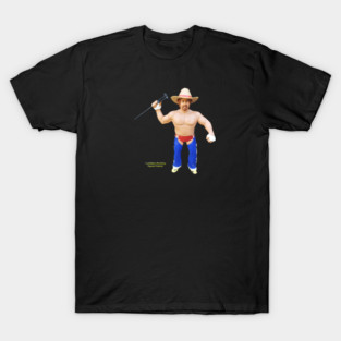 LeJeNdary Wrestling Figures Podcast Blue Chaps T-Shirt