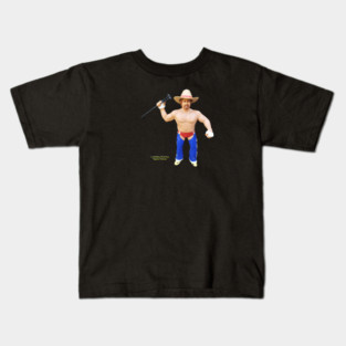 LeJeNdary Wrestling Figures Podcast Blue Chaps Kids T-Shirt