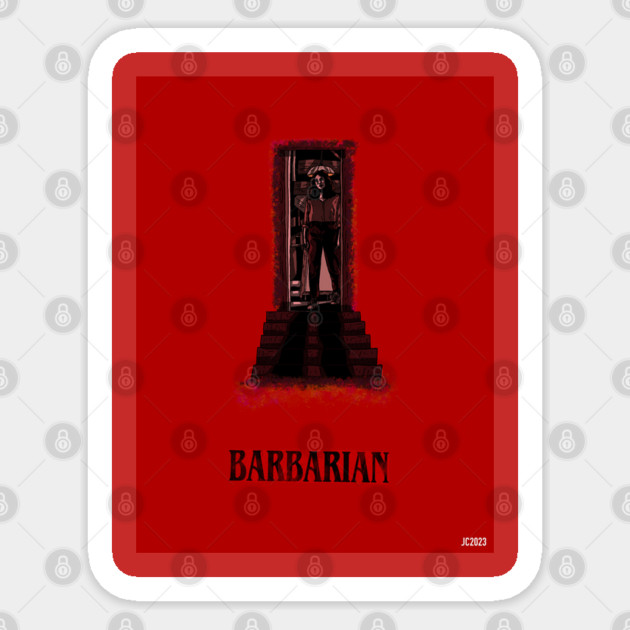 Barbarian "Descending" poster (digital) Sticker by StagArtStudios