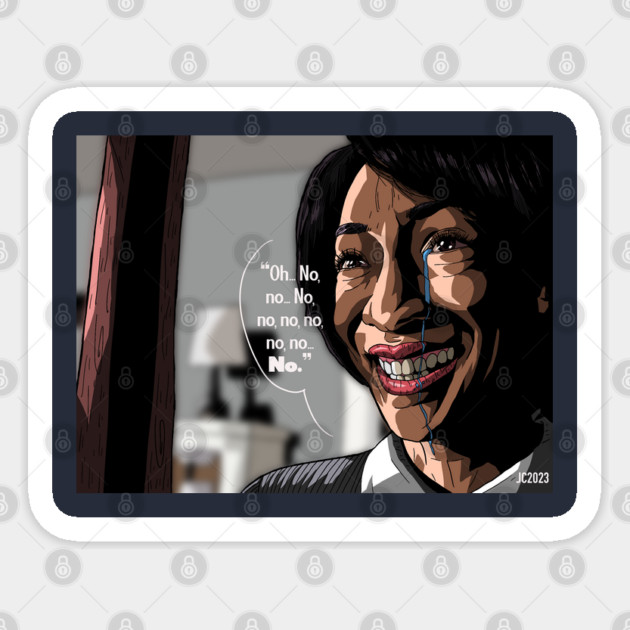 Get Out "No" The Maid portrait (digital) Sticker by StagArtStudios