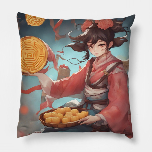Moon Angel Pillow by animegirlnft