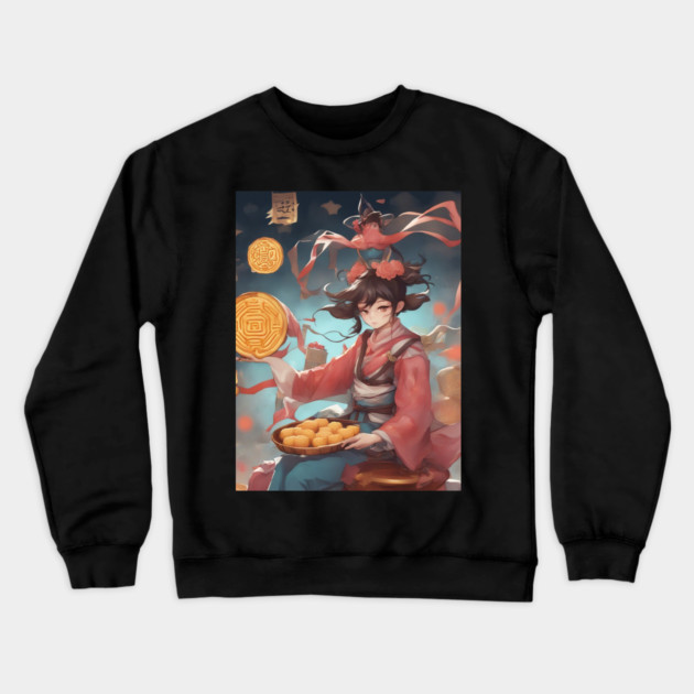 Moon Angel Crewneck Sweatshirt by animegirlnft