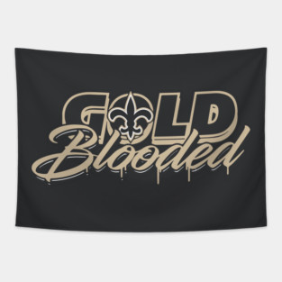 Gold Blooded New Orleans Football Tapestry