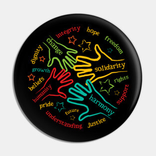 Human and Civil Rights Values Pin