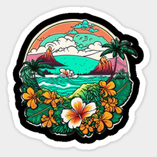 Hawaii style Sticker