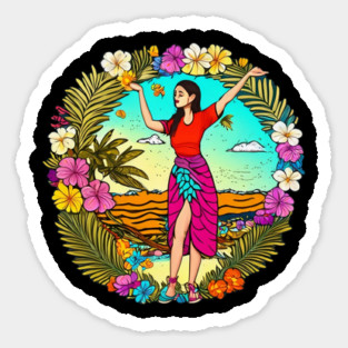 Hula shirt Sticker