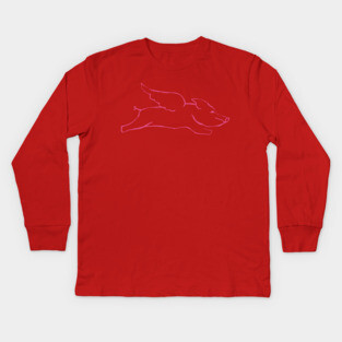 Flying Pig Kids Long Sleeve T-Shirt