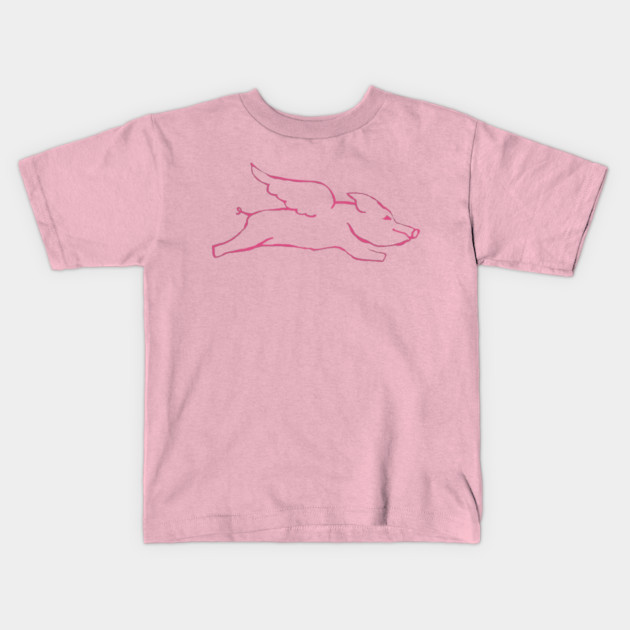 Flying Pig Kids T-Shirt by DonWillisJrArt