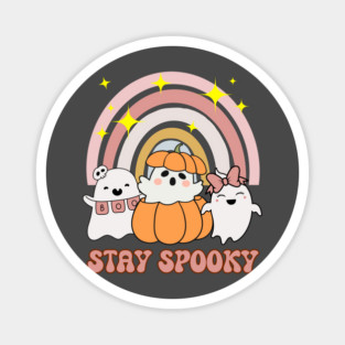 Stay Spooky Ghosts Boo Halloween Design Magnet
