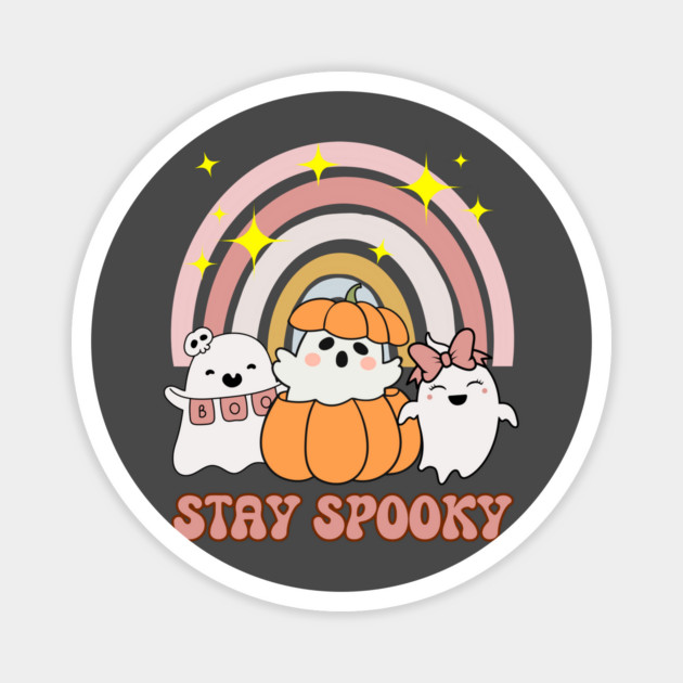 Stay Spooky Ghosts Boo Halloween Design Magnet by Luvv Designs