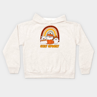 Stay Spooky Ghosts Rainbow Design Kids Hoodie