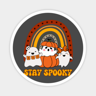 Stay Spooky Ghosts Rainbow Design Magnet