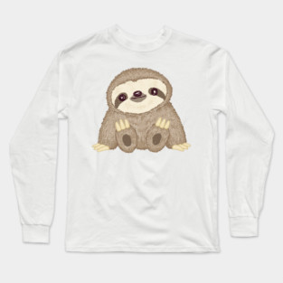 Sloth illustration Long Sleeve T-Shirt
