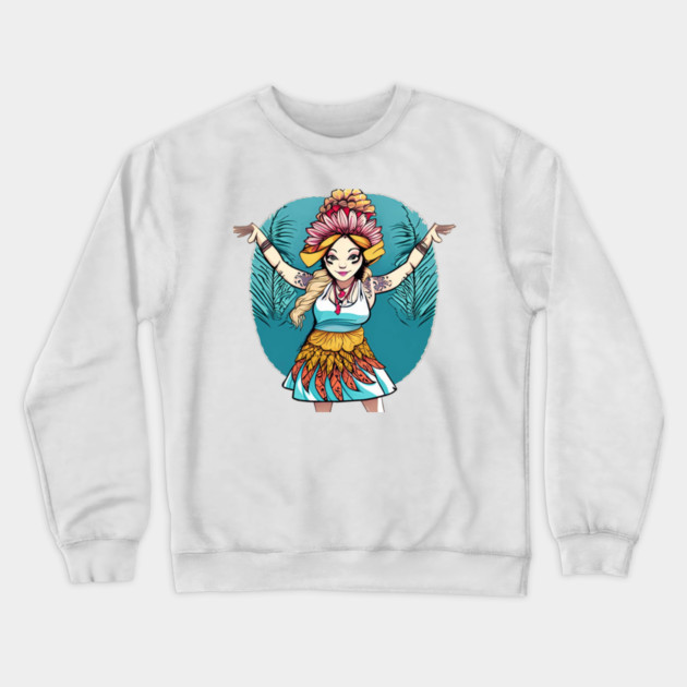 Funny Hawaiian Crewneck Sweatshirt by Pixel Threads 
