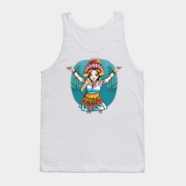 Funny Hawaiian Tank Top by Pixel Threads 
