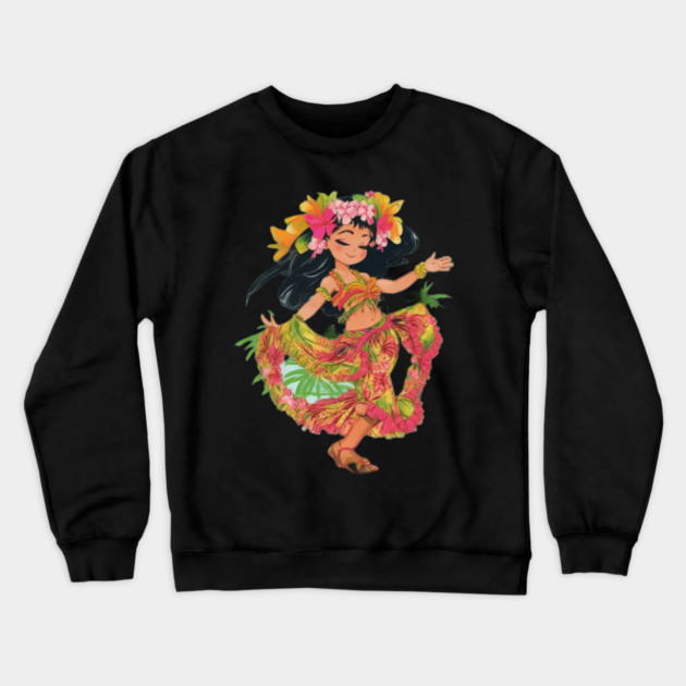 Ladies Hawaiian Crewneck Sweatshirt by Pixel Threads 