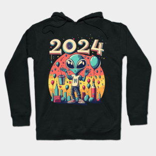 2024 Celebration - Alien New Years Eve NYE Hoodie