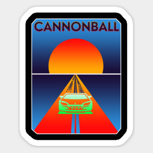 Cannonball Car Run Sticker