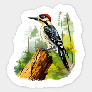 Woodpecker Sticker