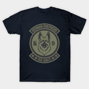 German Shepherd K9 Patch (subdued) T-Shirt